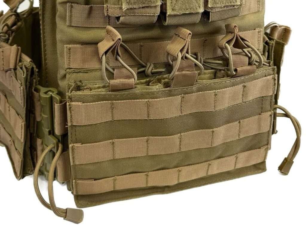 molle straps on a plate carrier