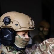 High cut vs low cut helmet - high cut ballistic helmet in use